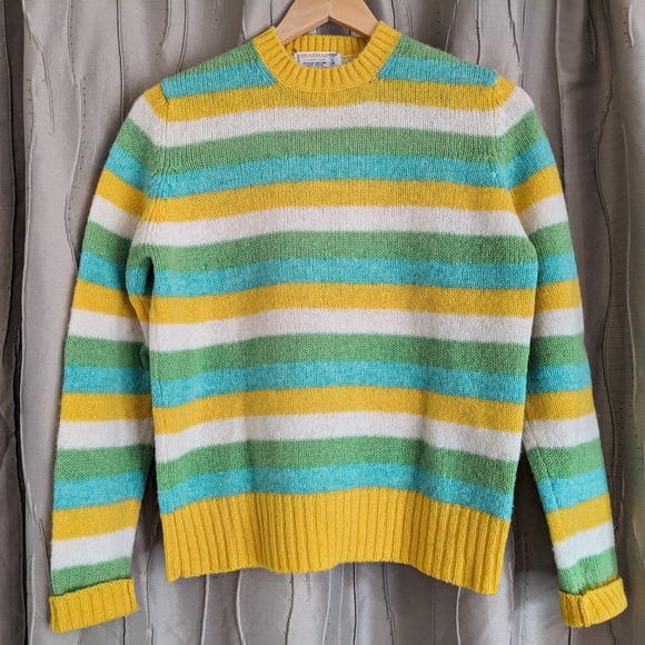 Braemar International Other - Vintage Braemar Scottish Shetland Wool Sweater Men's 38 Striped Eclectic Grandpa